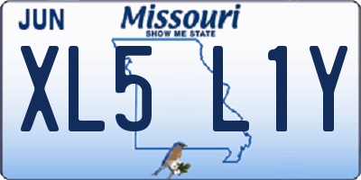 MO license plate XL5L1Y