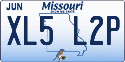 MO license plate XL5L2P