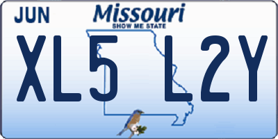 MO license plate XL5L2Y