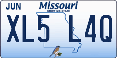 MO license plate XL5L4Q