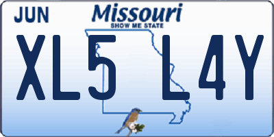 MO license plate XL5L4Y