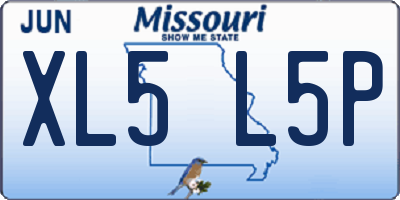 MO license plate XL5L5P