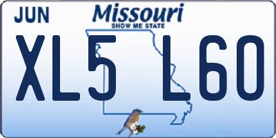 MO license plate XL5L6O
