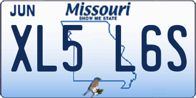 MO license plate XL5L6S