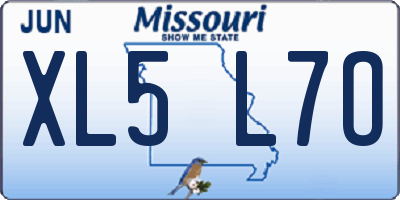 MO license plate XL5L7O