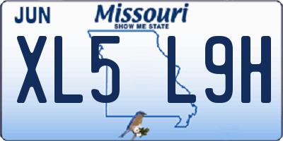 MO license plate XL5L9H