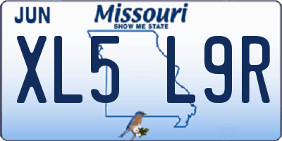 MO license plate XL5L9R