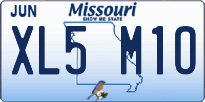 MO license plate XL5M1O