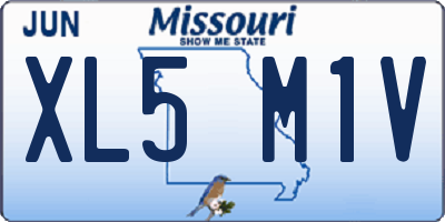MO license plate XL5M1V