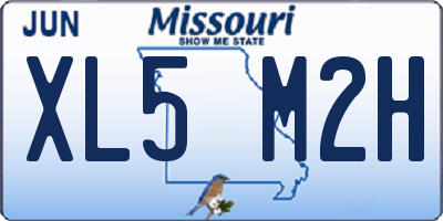 MO license plate XL5M2H