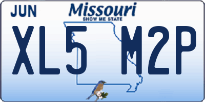 MO license plate XL5M2P