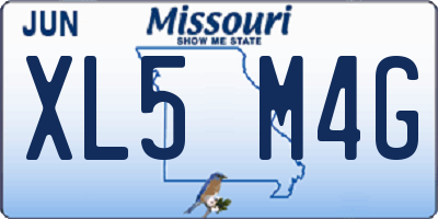 MO license plate XL5M4G