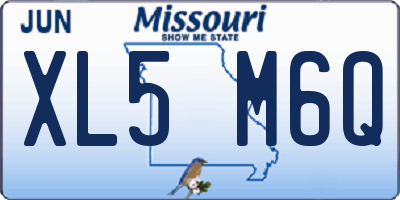 MO license plate XL5M6Q