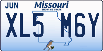 MO license plate XL5M6Y