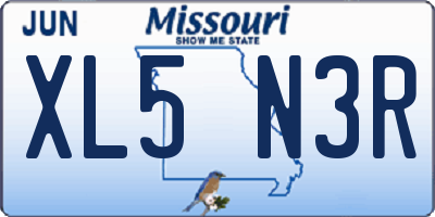 MO license plate XL5N3R