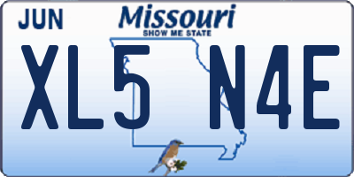 MO license plate XL5N4E