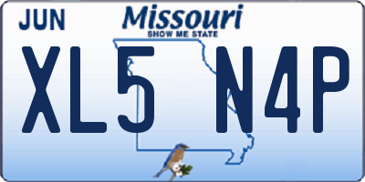 MO license plate XL5N4P