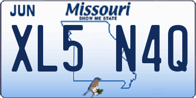 MO license plate XL5N4Q