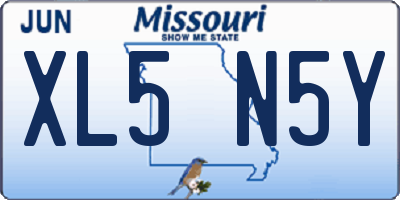 MO license plate XL5N5Y