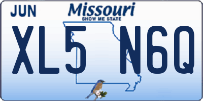 MO license plate XL5N6Q