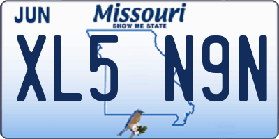 MO license plate XL5N9N