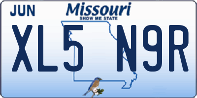 MO license plate XL5N9R