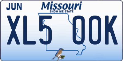 MO license plate XL5O0K