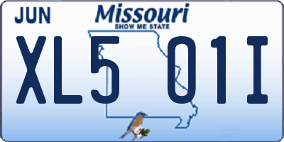 MO license plate XL5O1I