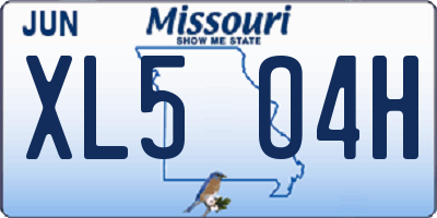 MO license plate XL5O4H