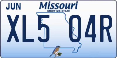 MO license plate XL5O4R