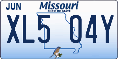 MO license plate XL5O4Y