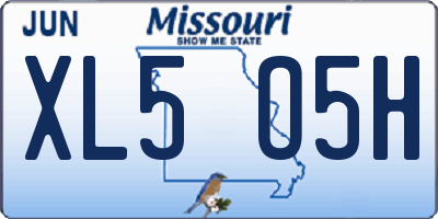 MO license plate XL5O5H
