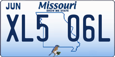 MO license plate XL5O6L