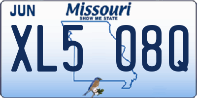 MO license plate XL5O8Q
