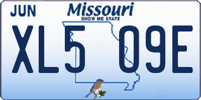 MO license plate XL5O9E