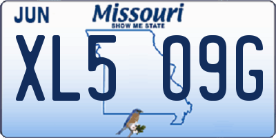 MO license plate XL5O9G