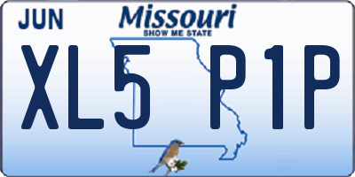 MO license plate XL5P1P