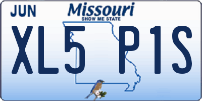 MO license plate XL5P1S