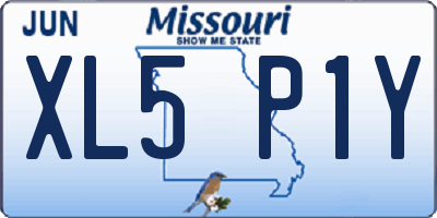 MO license plate XL5P1Y