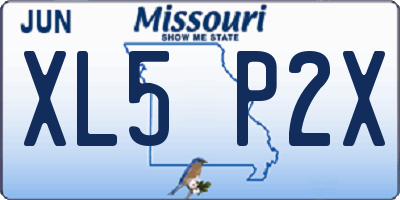 MO license plate XL5P2X