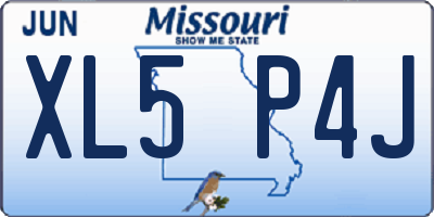 MO license plate XL5P4J