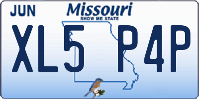 MO license plate XL5P4P