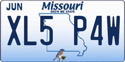 MO license plate XL5P4W
