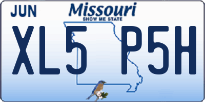 MO license plate XL5P5H