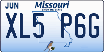 MO license plate XL5P6G