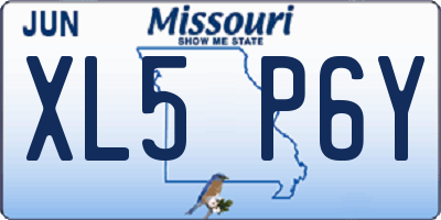 MO license plate XL5P6Y
