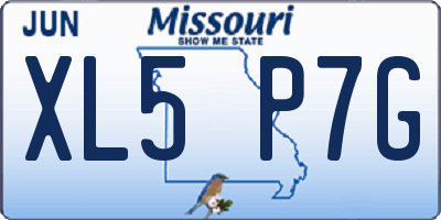 MO license plate XL5P7G