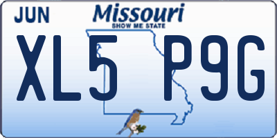MO license plate XL5P9G