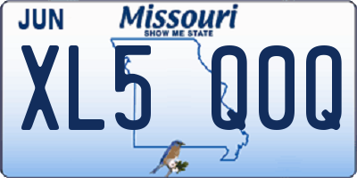 MO license plate XL5Q0Q