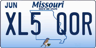 MO license plate XL5Q0R